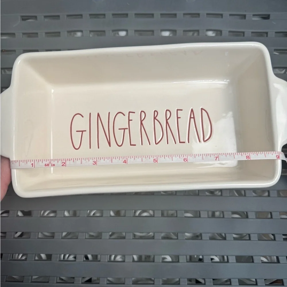 Rae Dunn Artisan Collection Gingerbread Loaf Bread Pan Christmas Baking NWT Red